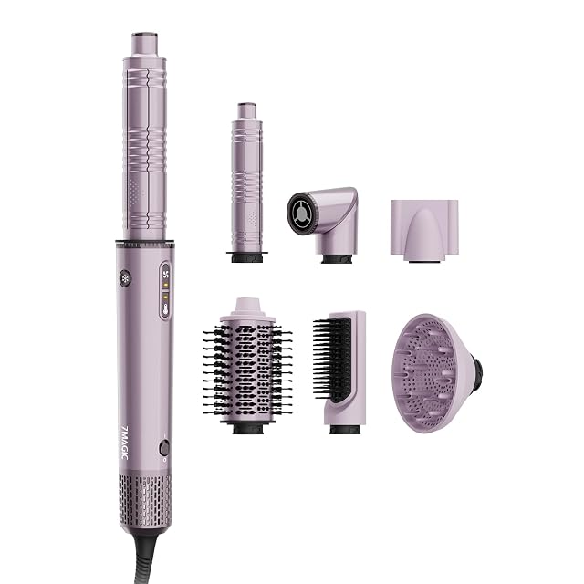 7MAGIC 7-in-1 air multi-styler and hair dryer brush with auto-wrap curlers