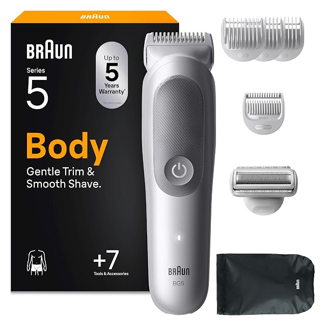 Braun Bodygroomer Series 5 BG5555 in gray with replaceable shaving head