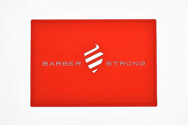 Barber Strong The Barber Mat red 19 by 13 inch barber station mat