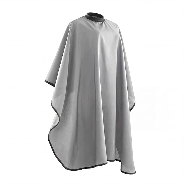 Nicoc professional salon barber cape gray extra large with silicone neckline