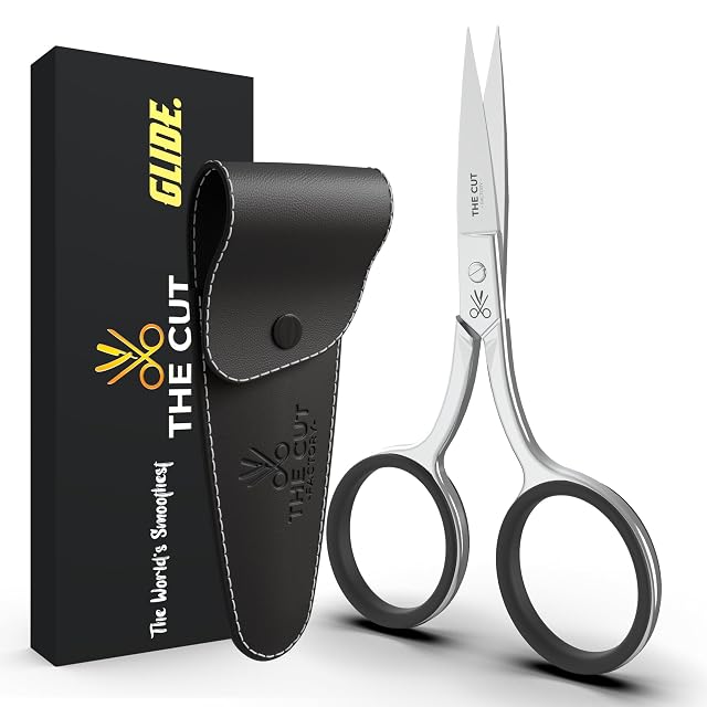 The Cut Factory precision facial hair scissors mirror finish stainless steel