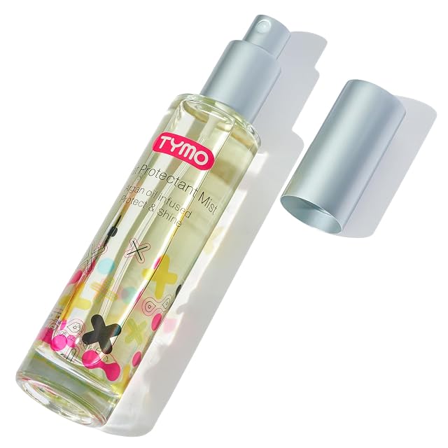 TYMO heat protectant spray glass bottle with anti-stuck nozzle