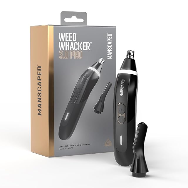 MANSCAPED Weed Whacker 3.0 Pro nose trimmer with LED spotlight and eyebrow head