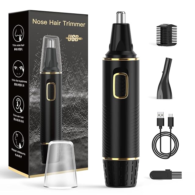 XOOMRSCP nose and ear hair trimmer with cone tip and cleaning brush