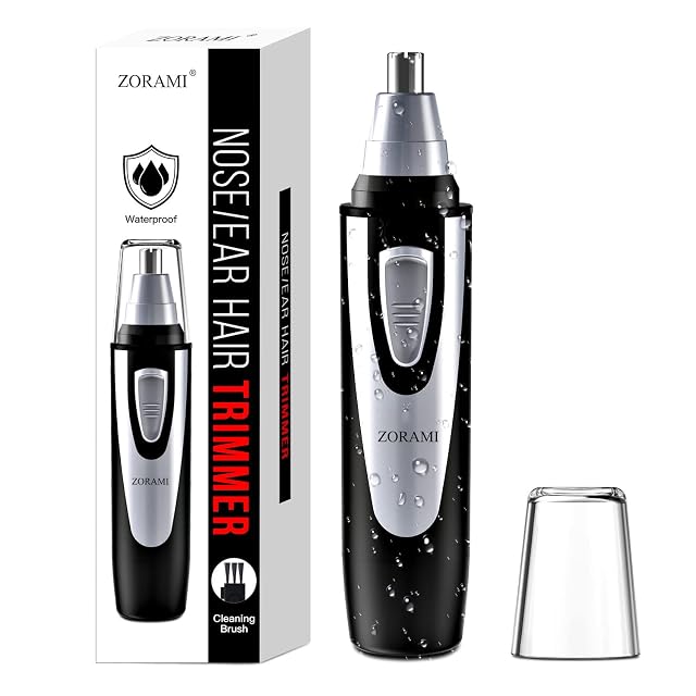 ZORAMI cordless ear and nose hair trimmer with dust cover