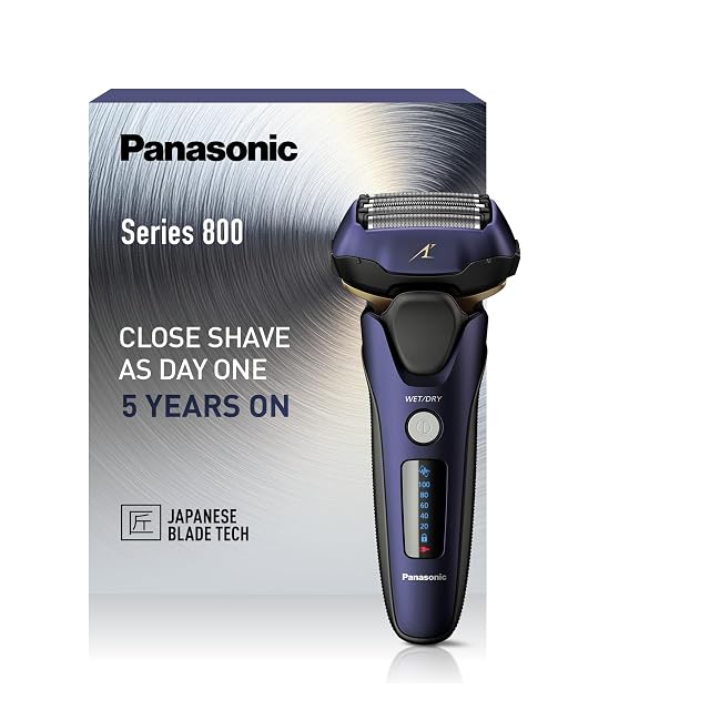 Panasonic ES-LV67 Series 800 foil shaver in navy blue with five-blade head