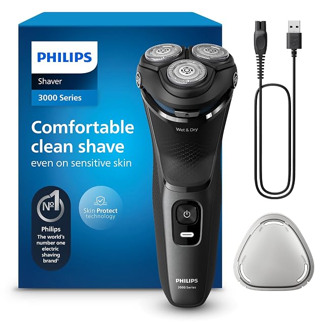 Philips Shaver Series 3000 S3145 rotary shaver in anthracite with pop-up trimmer