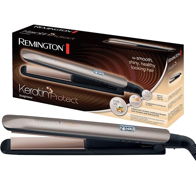 Remington S8540 Keratin hair straightener with LCD display and 110 mm plates